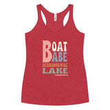 Oconomowoc Lake Boat Babe | Women's Racerback Tank | 9 Colors