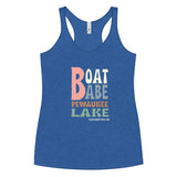 Pewaukee Lake Boat Babe | Women's Racerback Tank | 9 Colors