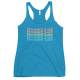 Pewaukee Lake Stacked | Women's Racerback Tank | 11 Colors