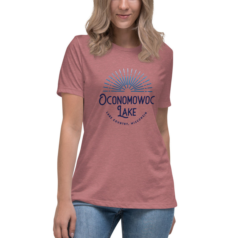 Oconomowoc Lake Sunburst | Women's Relaxed T-Shirt | 6 Colors