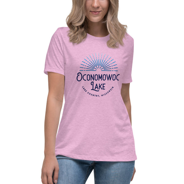 Oconomowoc Lake Sunburst | Women's Relaxed T-Shirt | 6 Colors