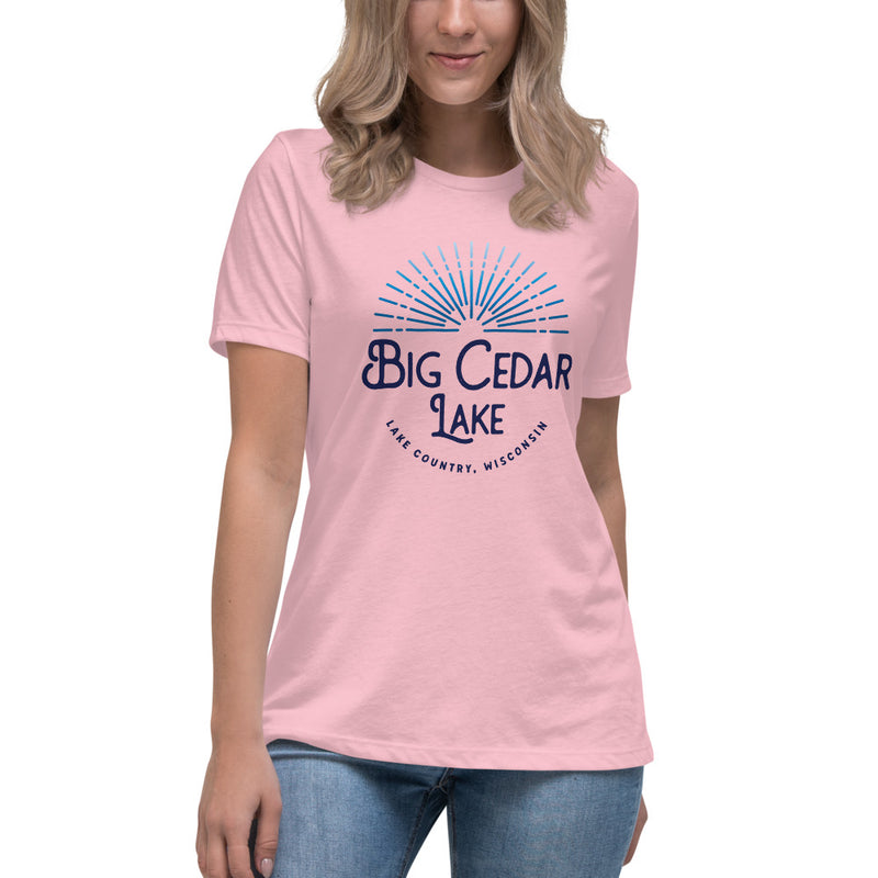 Big Cedar Lake Sunburst | Women's Relaxed T-Shirt | 6 Colors